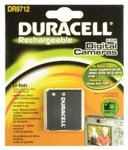 DURACELL DR9712 Kodak KLIC-7001 Kamera Pili